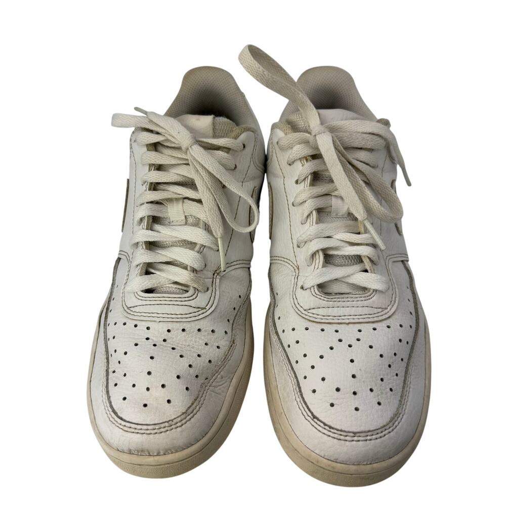 Nike CNike Court Vision Low Men 9.5 White Triple White Sneakers Shoes CD5434-100